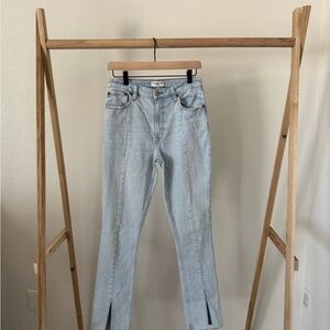 Abercrombie the skinny high rise curve love split hem jeans